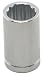 Westward 10E866 Socket, Standard, 1/4 In Dr, 12 Pts, 5/8 In