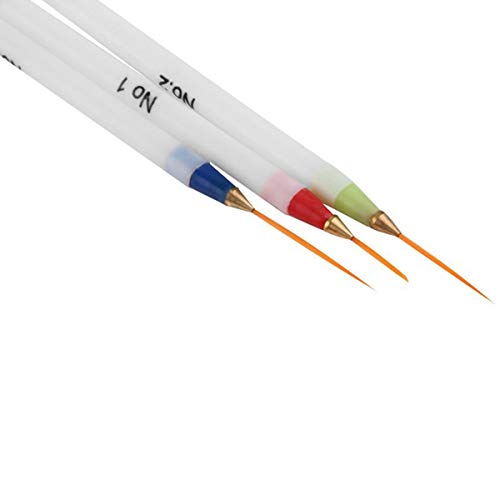 Beautifultracy 6 Pcs Nail Art Liner Brushes, UV Gel Painting Nail Design Brush Pen, Nail Dotting Painting Drawing Pen