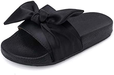 Summer Slippers Women Big Bow Tie Flip Flops Women Beach Sexy Fenty Slides Non-Slip Flat Bottom Shoes Sandals
