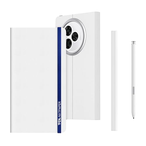 TCL Magnetic Flip Cover and Electromagnetic Pen NXTAPER 60 Ultra, Protective Case, Paper Texture Writing, Ultra Low Latency, Pressure Sensitive, White