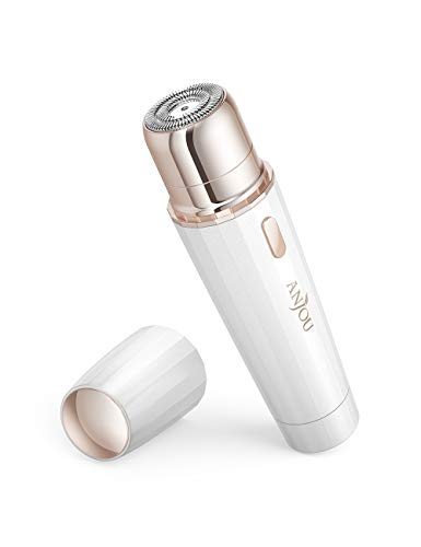 Facial Hair Removal for Women, Anjou Battery Operated Portable Hair Remover, IPX 6 Waterproof, Hair Trimmer for Fingers, Cheeks, Chin, Upper Lip, Arms