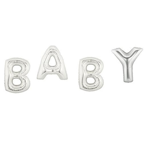 16 Inch Silver Helium Foil balloons , Party Wedding Supply "BABY"