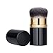 BLD Foundation Kabuki Brush Retractable - Best Portable Brush for Liquid or Cream Foundation/Concealer/Powder, Super Soft Dense Synthetic Hair