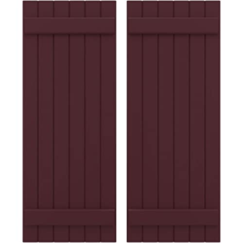 21"W x 45"H Americraft Six Board (2 Batten) Exterior Real Wood Joined Board-n-B…