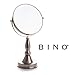 BINO 'The Scholar' 7.5-Inch Double-Sided Mirror with 5x Magnification, Satin Nickel