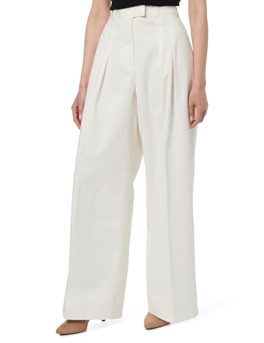 BOSS Women's Trousers_Flat, Open White 118, 14