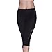 Kiwi-Rata Women Sports Trousers Workout Fitness Waist Capris Yoga Pants Leggings, Black, Medium