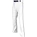 Boy's Champro Sports Youth Triple Crown Open Bottom Piped Pants, White, Navy Pipe, Medium