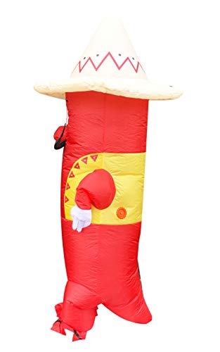 Inflatable Pepper Costume Body Suit Halloween Pepper Man Costumes Party for Mens & Womens Adult Size