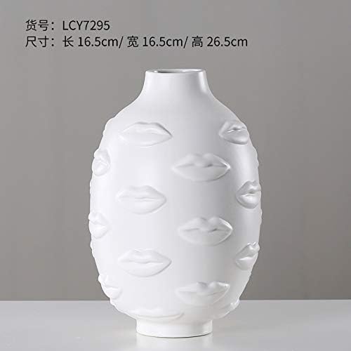suxiaopei Nordic style creative simple face ceramic vase decoration home soft decoration living room model between the…