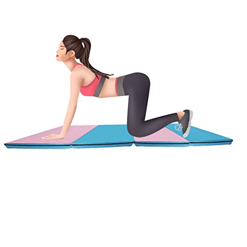 image for MammyGol Gymnastics Mat Thick Folding Exercise Mat with Carring Handle