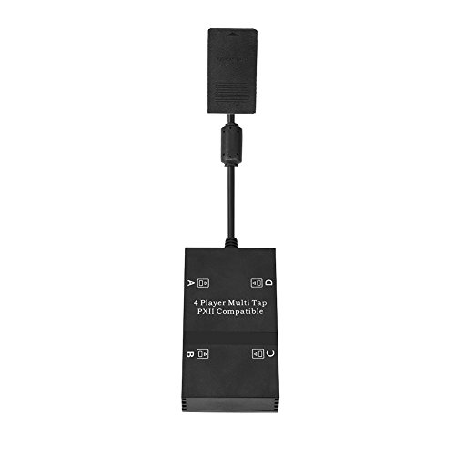 Tosuny 4 Player Multi Tap Controller Adapter Converter with 4 Memory Slots for Sony PS2 Console Game, Compatible with DDR (Dance Dance Revolution), Support Dual-Shock Function - Black - Thumbnail 6