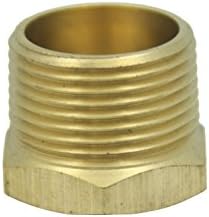 LTWFITTING Brass Pipe Hex Bushing Reducer Fittings 1-Inch Male BSPT x 1/2-Inch Female BSPP (Pack of 5), 1" BSPT Male x 1/2" BSPP Female - Image 3