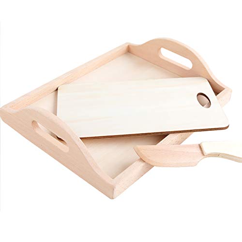 GEMEM Wooden Fruit Cutting Food Toys, Pretend Play Kitchen Set Velcro Wood Fruit Early Educational Development Play Food for 3, 4, 5, 6 Year Old Kids , Boys, Girls - Thumbnail 4