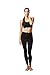 TLC Sport Women's Gathered Skirt Yoga Tights Leggings with Over Skirt Black-L-
