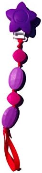 SillyMunk TM Silicone Pacifier Clip- Purple