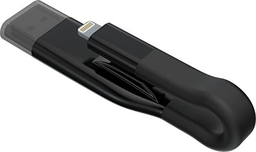 Emtec Ecmmd32gt503V2B Icobra Iphone Flash Drive 32gb 3 In 1 Black Dual Connector Usb 3.0 And Lightning With Charging External Memory Expansion For Iphone Ipad Ipod