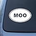 MOO - Cow Farm - Vinyl Car Decal Sticker #1542 | Vinyl Color: White