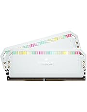 Corsair Dominator Platinum RGB DDR5 64GB (2x32GB) DDR5 5600MHz C40 Intel Optimised Desktop Memory (Onboard Voltage Regulation, Patented CORSAIR DHX Cooling, 12 Ultra-Bright CAPELLIX RGB LEDs) White