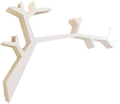 HUO Creative Tree-Shaped Bookshelf Wall Shelf Living Room Wall Hanging Simple Modern Multifunction (Color : White)