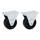 AUEAR, 2 Pack 2 Inch Rubber Caster Wheels Heavy