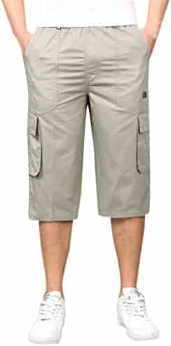 mens cargo shorts with elastic waistband