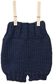 Navy Blue Knit Newborn Baby Diaper Cover Photo Props, Handmade Baby Boy Knickers, Newborn Baby Photography Props for Baby's First Photos - CUSTOM PHOTO PROPS