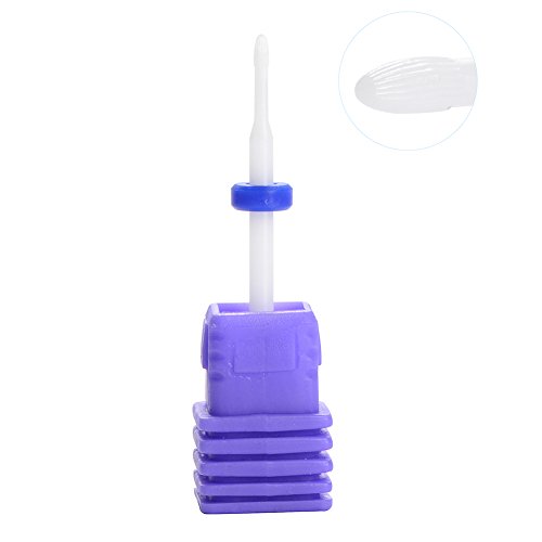 SpeTool Ceramic Drill Bits Rotary Burrs Cuticle Clean For Nail Salon Manicure Tools,1.6x3MM