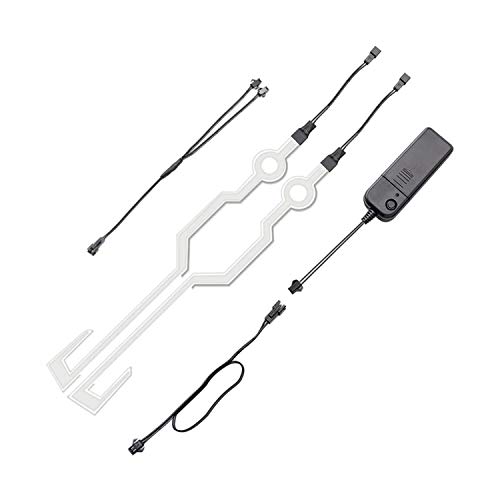 AllExtreme EXHNL1B EL LED Helmet Light Strip with 3 Modes Flashing Night Bike Motorcycle Riding Signal Sticker (White)