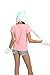 Plush Unicorn Adult Hood Hat with Scarf and Paw Pockets for Women White