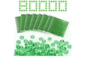 LEEZI Gel Ball Blaster Refill Ammo (8 Pack–10000 Pieces),Water Balls Beads Bullets Made of Non-Toxic Eco Friendly Water Ball Compatible with Splatter Gall 7-8mm