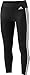 adidas Women's Athletics Essentials 3-Stripes Tights, Black/White, Medium