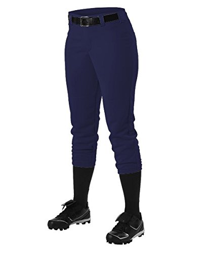 Alleson Ahtletic Women's Fast pitch Softball Belt Loop Pants, XX-Large, Navy