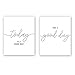 CHDITB Unframed Inspirational Quote&Saying Art Print,Today is A Good Day,for A Good Day Wall Art Poster,Set of 2（8