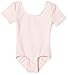 Danskin Little Girls' Short Sleeve Leotard, Theatrical Pink, Small (4/6)