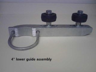 4" Lower Roller Guide For Square Gate Posts