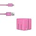 Just Wireless Apple Certified MFI Rapid Wall Charger With 5 ft. Detachable Charge, Sync Lightning Cable 8 pin for iPhone SE, 6s, 6 Plus,7, 7 plus 5, 5S, iPad Air, pro and Mini 2.1A (Pink)