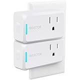 ISELECTOR Mini Smart Plug 2-Pack Wi-Fi Control, No Hub Required, Compatible with Alexa and Google