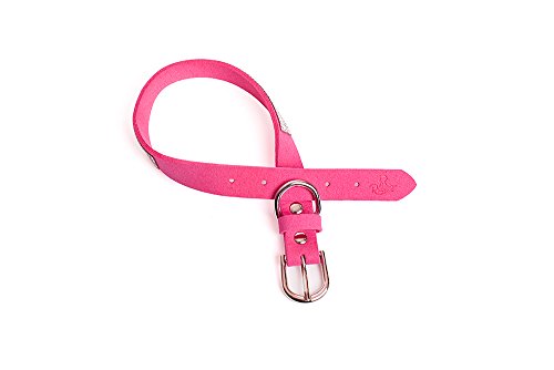 Reopet Bling Rhinestone Dog Cat Collar - Sparkly Diamond Studded Small Dog & Kitty Collar - 1/2" 9-11" - Pink