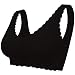 Women Wirefree Bra,Crytech Soft Stretchy Seamless Wireless Front Zipper Push Up Bralet Ultra Breathable Supportive Front Zip Closure Lift Sport Crop Tank Bra for Fitness Workout (Medium, Black)thumb 1