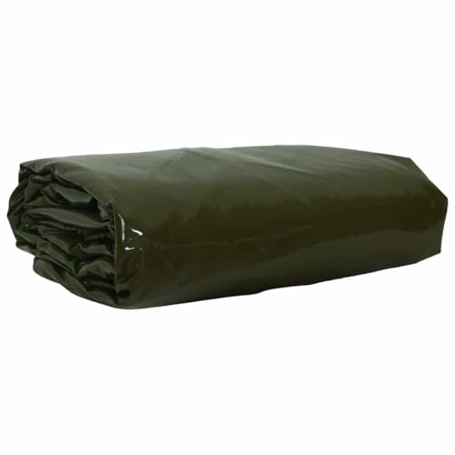 vidaXL Plane 650g / m² Olivgrün 4 x 8 m Canvas mit PVC-Beschichtung