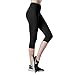 Lapasa Women's Yoga Capri Pants Leggings Plus Size High Waist Tummy Control Workout Running Tights w Hidden Pocket L02