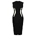 Weixinbuy Women Sleeveless V Neck Slim Fitted Bodycon Office Dress Party