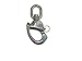Five Oceans Stainles Steel Swivel Eye Snap Bail Shackle, 2 3/4