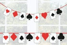 Wanna Party Casino Ace Garland (Multicolor)