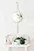 Mkono Hanging Wall Mirror Decorative Round Mirror with Macrame Hanger for Apartment Living Room Bedroom Entryways Boho Home Decor