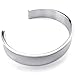 HITOP Jewelry Mens Womens Stainless Steel Bracelet Cuff Bang Silver , L (L (7 x 1.0 cm))