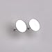 Tiny Round Dot Disc Stud Earrings in 925 Sterling Silver, Gold Vermeil, or Rose Gold Vermeil | Dainty Minimalist Earrings for Women (Sterling Silver, 8mm)