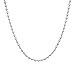 The Bling Factory 2.4mm High-Polished Stainless Steel Military Ball Chain Necklace, 24 inches