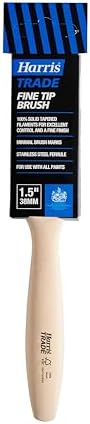 Harris Trade Fine Tip Brush 1.5 inch Smooth Finish Paint Pickup Control All view 2